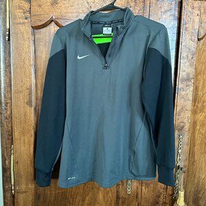 Nike Dri-FIT Women's Soccer Training Pullover - Charcoal Grey with Neon Lime